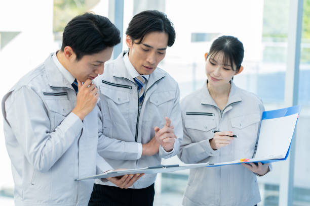 Businessmen in work clothes having a meeting
