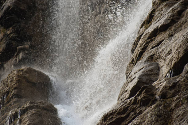 The Spray From a Waterfall at Yuntaishan Canyon