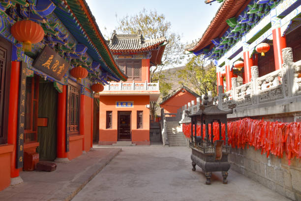 istock A Colourful Courtyard at a Buddhist Temple at Yuntaishan in China 2190173022