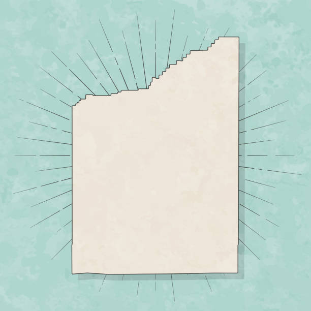 Map of Jackson County - Oregon, in a trendy vintage style. Beautiful retro illustration with old textured paper and light rays in the background (colors used: blue, green, beige and black for the outline). Vector Illustration (EPS file, well layered and grouped). Easy to edit, manipulate, resize or colorize. Vector and Jpeg file of different sizes.