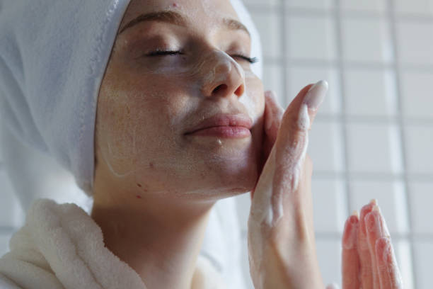 istock Indulging in a Relaxing Facial Cleansing Routine While Enjoying a Spa Environment Atmosphere 2190178114