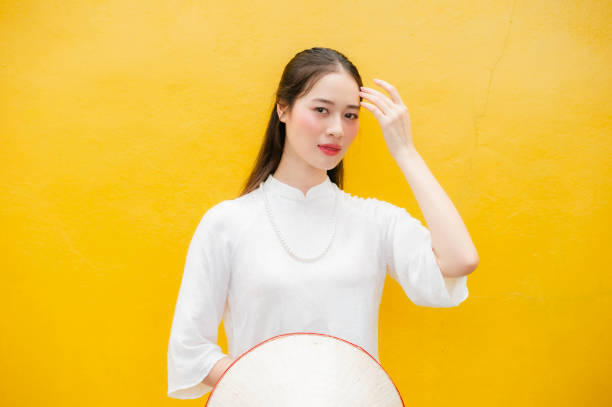 istock Vietnamese woman and landmark 2190179596