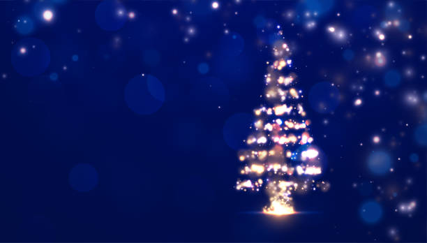 istock Merry Christmas and Happy New Year lights. 2190180422