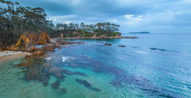 istock Cloudy Sunrise Seascape at Denhams Beach 2190181883