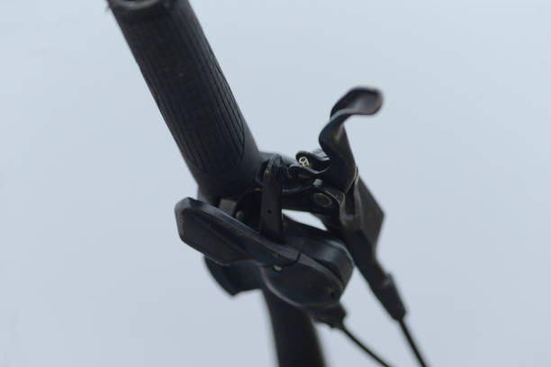 istock This is a closeup view of a bicycle handlebar featuring a brake lever 2190183174