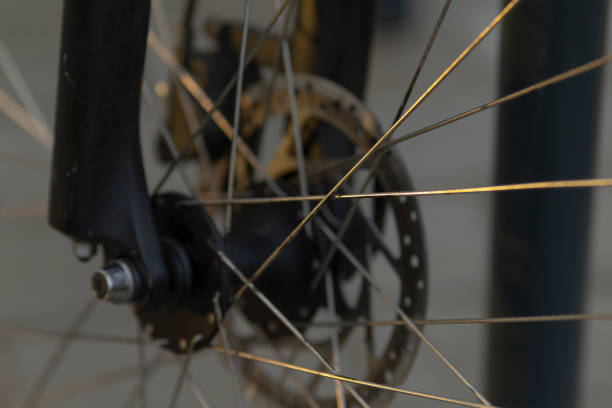 istock A detailed closeup view of a bicycle wheel featuring a disc brake 2190184746