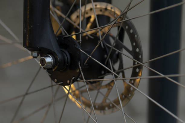 istock A detailed closeup view of a bicycle wheel featuring a disc brake 2190186591