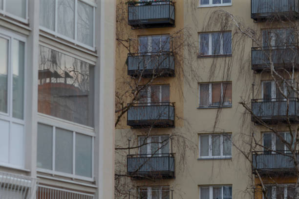istock A very tall building that features numerous windows and multiple balconies 2190194994