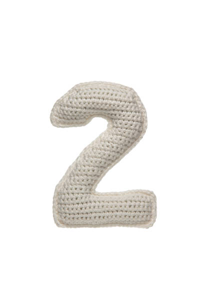 istock A crocheted number 2, soft and textured, isolated on a white background, perfect for educational materials, children's toys, or craft projects. 2190196098