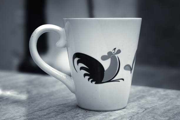 Close up of a ceramic cup on the table