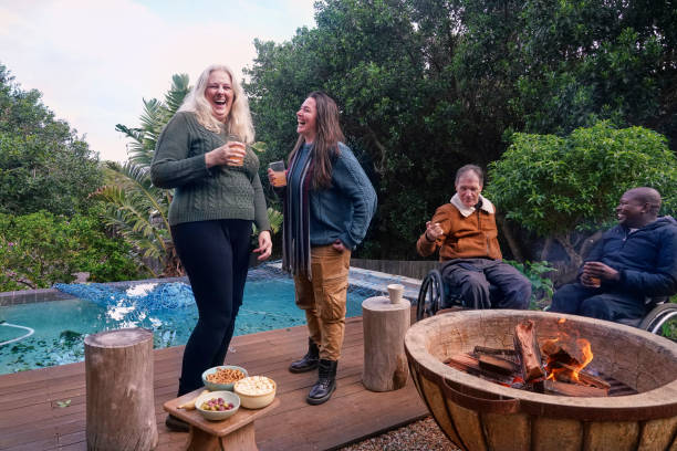 istock Friends relaxing in garden 2190213211