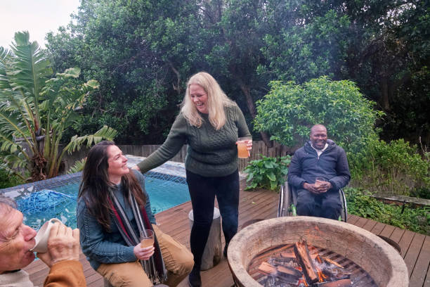 istock Friends relaxing in garden 2190213352