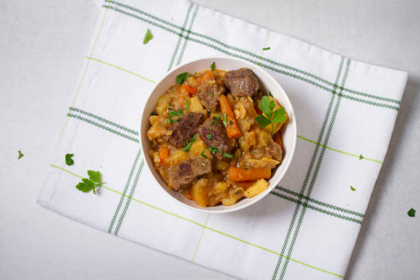 istock Slow cooked beef stew with potatoes, carrots and onions. 2190216958