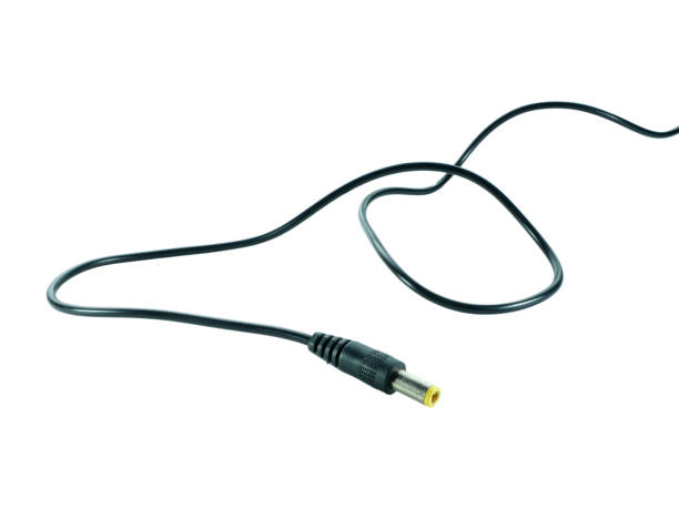 istock Wire cable of usb and adapter isolated on white background with clipping path.Electronic Connector.Selection focus. 2190228176