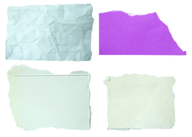 Piece of lined paper on black background