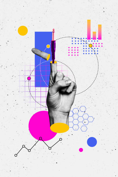 istock 3D collage design composite trend artwork sketch of human hand up gesture showing finger contain cable wire connection technology 2190229725