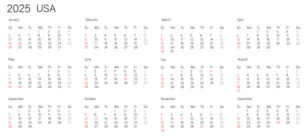 istock A comprehensive overview of the 2025 USA calendar featuring relevant dates and holidays 2190235859