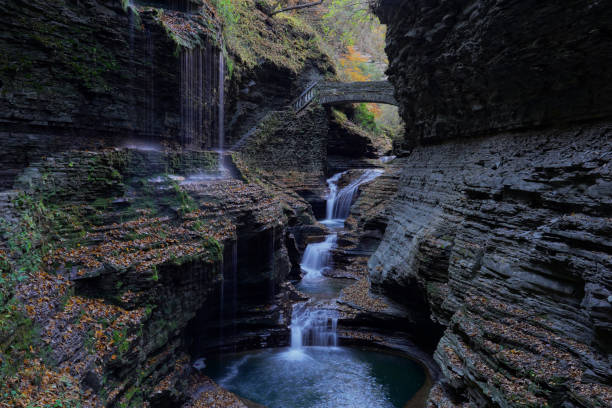 istock Rainbow Falls in Watkins Glen State Park in New York 2190236444