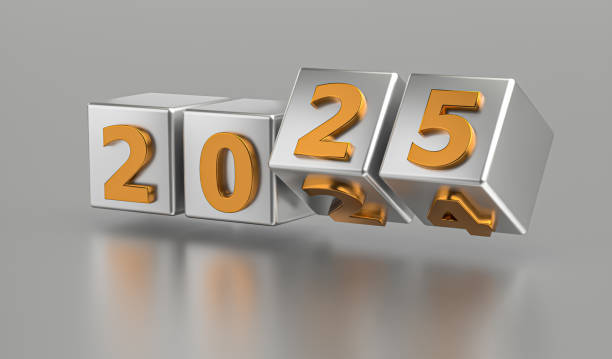 istock New year holiday concept. Cubes with number 2025 replace 2024 2190242951