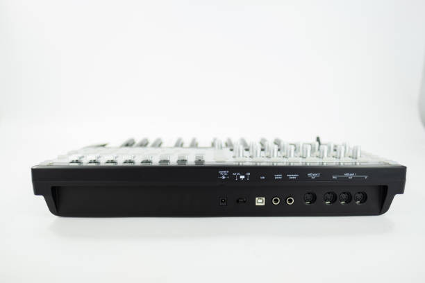 istock Rear View of a Professional Audio MIDI Controller with Connection Ports on White Background 2190246721