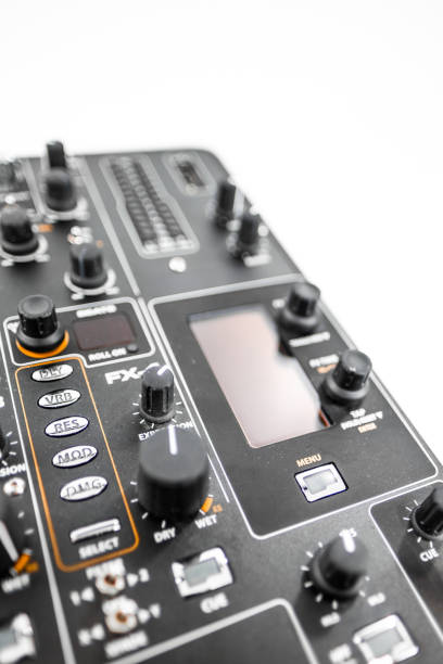 istock Close-Up of Professional DJ Mixer Controls with Focus on Knobs and Screen 2190246846