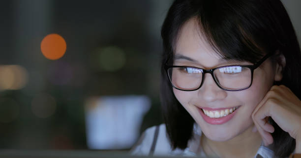 woman watching shopping website