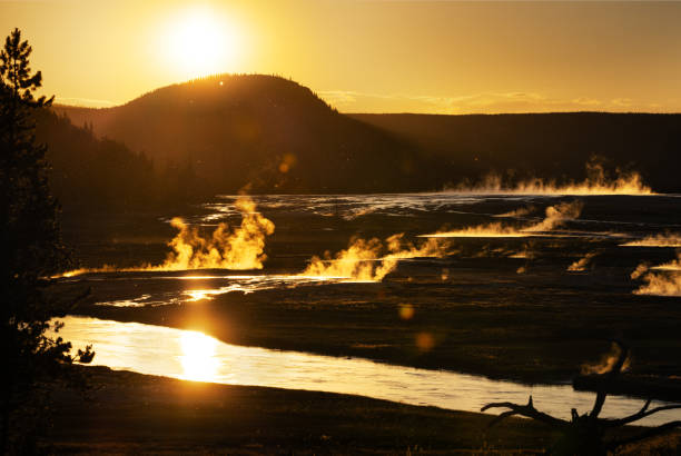 istock Midway geyser basin and grand prismatic spring landscape 2190247892