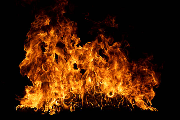 istock Fire flame texture for banner background. Burn abstract lights. Burning big flame. Blaze flames overlay background. 2190253137