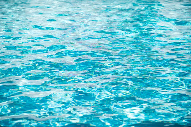 istock Water background, ripple waves. Blue swiming pool pattern. Sea surface. Water in swimming pool with sun reflection. Banner with copy space. 2190257639