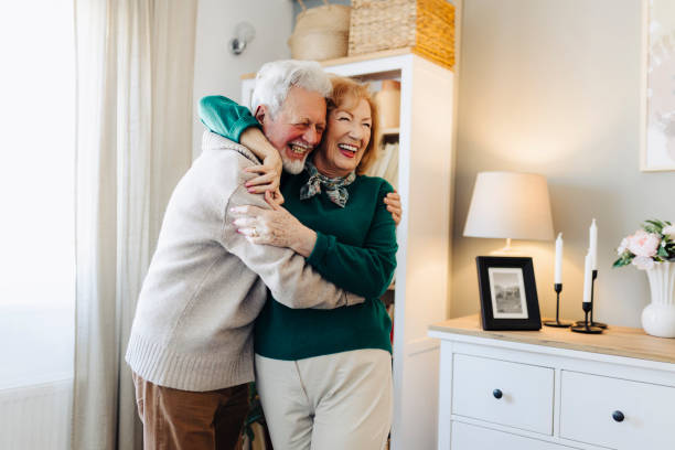 istock Portrait senior couple dancing together 2190259023
