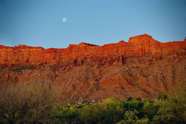 istock The Moon Rising Over Red Rock Canyon 2190259939