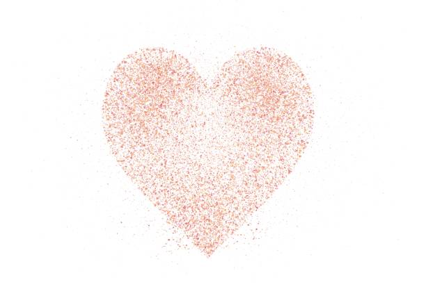 istock Pink salt or sugar powder, flying dust particles. Crystal of himalayan salt dust grain texture in the shape of heart. Crushed granules of sand or himalaya salt. Vector illustration of spilled powder 2190260665