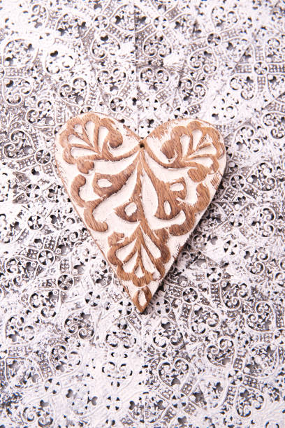 Christmas vintage ornament on bright background. Soft focus. Top view. Close up. Copy space.