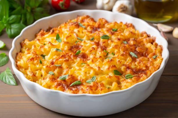 istock Traditional North American dish. Baked pasta with cheese. 2190261708
