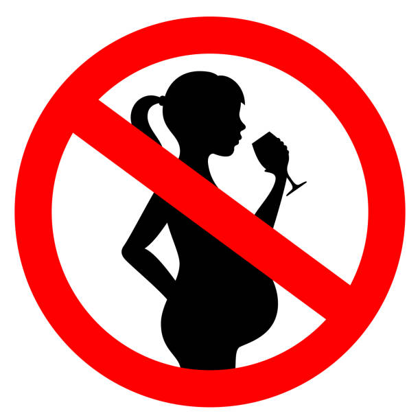 istock No alcohol while pregnant forbidden sign, don't drink during pregnancy 2190262248