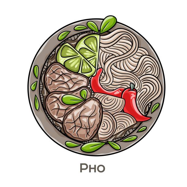 Pho Draw Simple 30+ Vietnamese Pho Drawing Stock Illustrations, Royalty-Free Vector ...