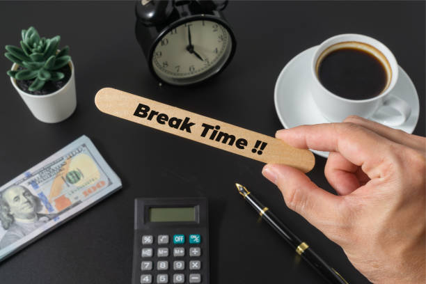 istock Business concept with a text Break Time on black background 2190266355