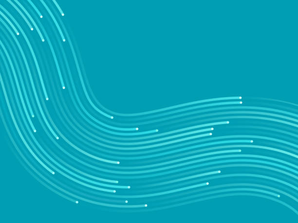 Wave Abstract Background Blue teal wave line motion background. abstract background teal stock illustrations