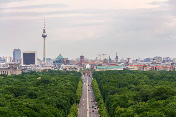 istock Berlin summer skyline aerial view with Tiergarten from Victory Column, Berlin, Germany 2190268681