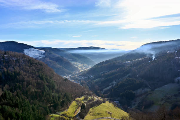 Sunny wintery in the Black Forest near Todtnau