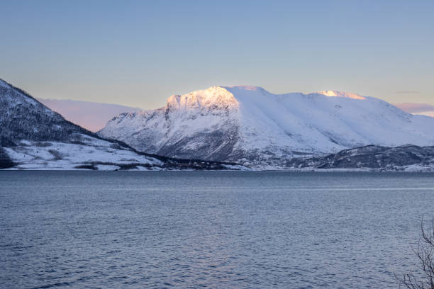 istock Winter landscape with a fjord and mountains,, Norway 2190271821