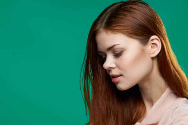 istock pretty woman attractive look luxury cropped view studio green background 2190275539