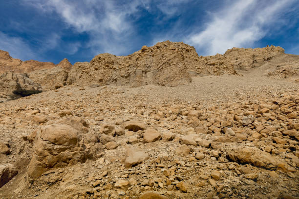 istock Wadi Arugot National Park is a desolate rocky landscape 2190282775