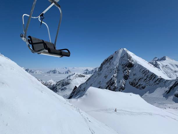 istock Chair lift in ski resort 2190289511