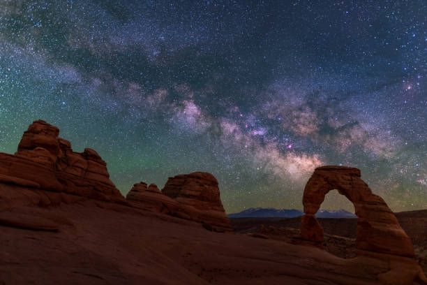 istock Delicate Arch Colorful Milky Way 2190296836