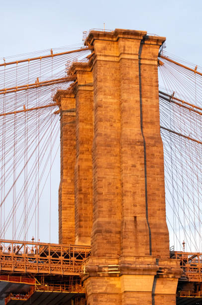 istock Sunset Over the Brooklyn Bridge, Capturing NYC’s Iconic Landmark in Golden Light 2190301137
