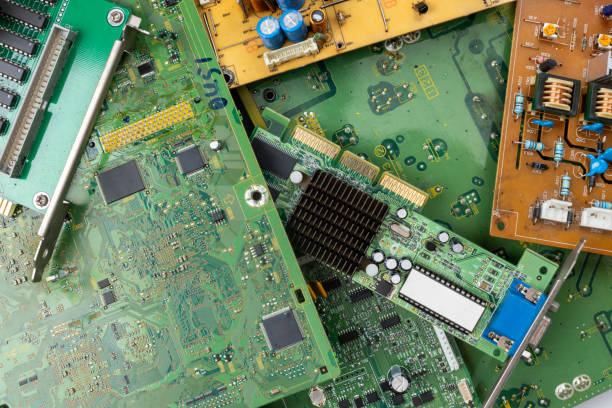 istock Close-Up of Old Electronics and PCB Circuit Boards - E-Waste 2190301273