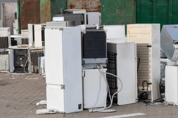 istock Discarded Refrigerators and Washing Machines at Junkyard 2190301436