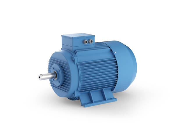 istock Blue electric motor, 3D illustration 2190302653