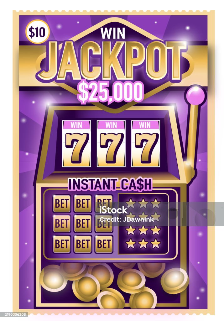 Slot Machine Scratch Code Scratch Lottery Jackpot With Slot Machine Scratch Ticket Design ...